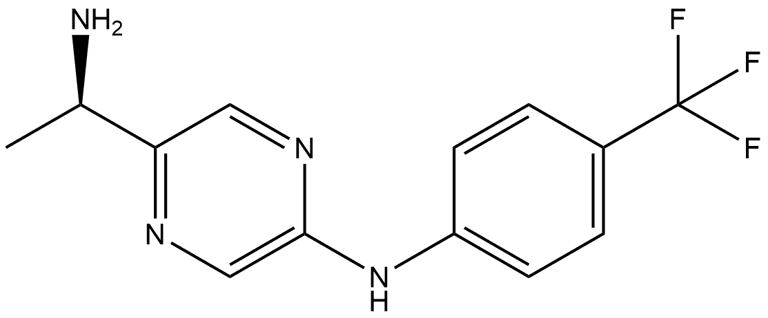 (R)-5-(1-aminoethyl)-N-(4-(trifluoromethyl)phenyl)pyrazin-2-amine Structure