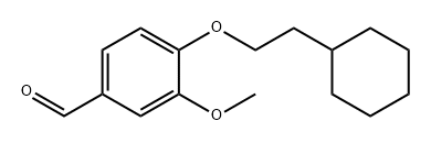 Benzaldehyde, 4-(2-cyclohexylethoxy)-3-methoxy- Structure