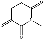 1-Methyl-3-methylene-2,6-piperidinedione Structure