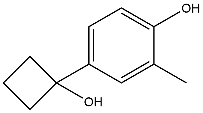 4-(1-hydroxycyclobutyl)-2-methylphenol Structure