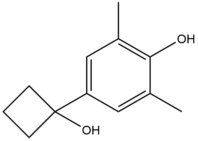 4-(1-hydroxycyclobutyl)-2,6-dimethylphenol Structure