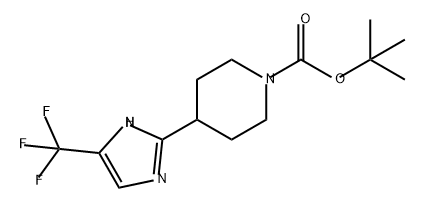 1-Piperidinecarboxylic acid, 4-[5-(trifluoromethyl)-1H-imidazol-2-yl]-, 1,1-dimethylethyl ester Structure