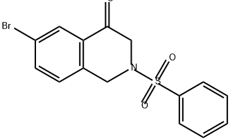 4(1H)-Isoquinolinone, 6-bromo-2,3-dihydro-2-(phenylsulfonyl)- Structure