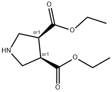 3,4-Pyrrolidinedicarboxylic acid, 3,4-diethyl ester, (3R,4S)-rel- Structure