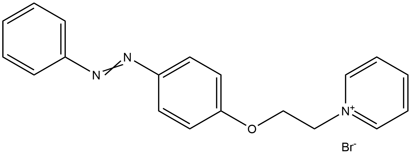 (E)-1-(2-(4-(phenyldiazenyl)phenoxy)ethyl)pyridin-1-iumbromide Structure