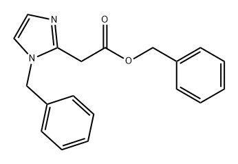 1H-Imidazole-2-acetic acid, 1-(phenylmethyl)-, phenylmethyl ester 구조식 이미지