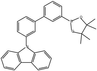 9H-Carbazole, 9-[3'-(4,4,5,5-tetramethyl-1,3,2-dioxaborolan-2-yl)[1,1'-biphenyl]-3-yl]- Structure