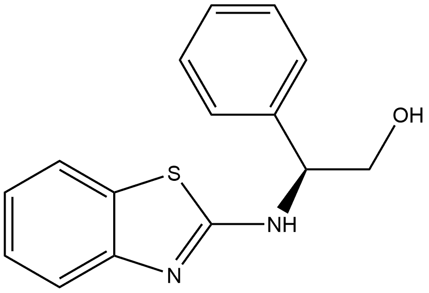 Benzeneethanol, β-(2-benzothiazolylamino)-, (βS)- 구조식 이미지