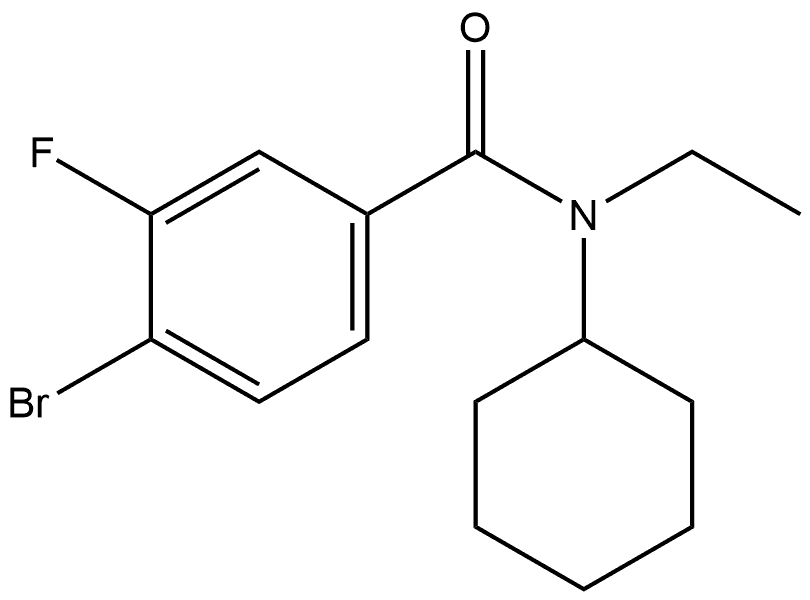 4-Bromo-N-cyclohexyl-N-ethyl-3-fluorobenzamide Structure