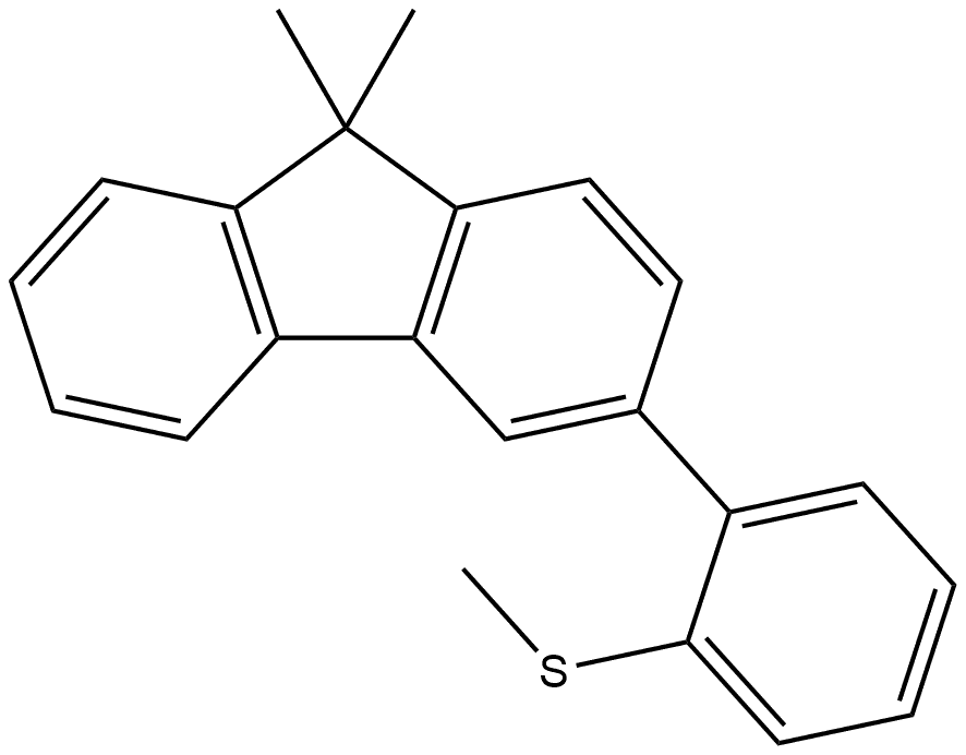 9,9-Dimethyl-3-[2-(methylthio)phenyl]-9H-fluorene Structure