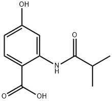 Benzoic acid, 4-hydroxy-2-[(2-methyl-1-oxopropyl)amino]- Structure