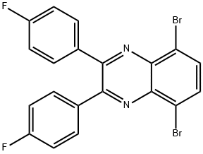 Quinoxaline, 5,8-dibromo-2,3-bis(4-fluorophenyl)- Structure