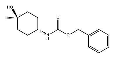 Carbamic acid, N-(cis-4-hydroxy-4-methylcyclohexyl)-, phenylmethyl ester Structure