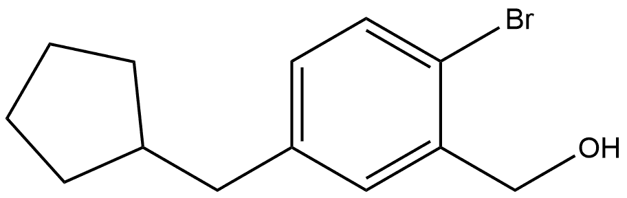 2-Bromo-5-(cyclopentylmethyl)benzenemethanol Structure