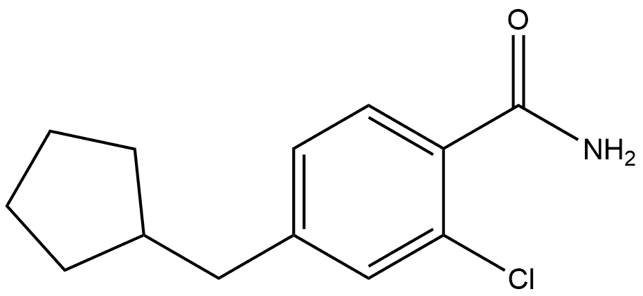 2-Chloro-4-(cyclopentylmethyl)benzamide Structure