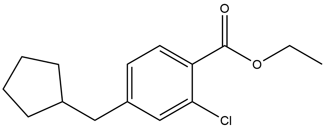 Ethyl 2-chloro-4-(cyclopentylmethyl)benzoate Structure