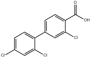 2-Chloro-4-(2,4-dichlorophenyl)benzoic acid Structure