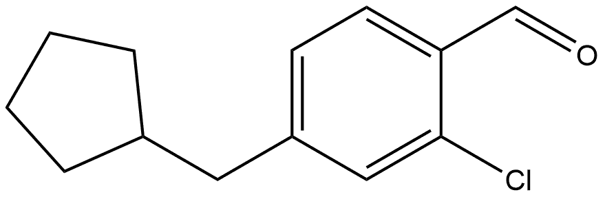 2-Chloro-4-(cyclopentylmethyl)benzaldehyde Structure