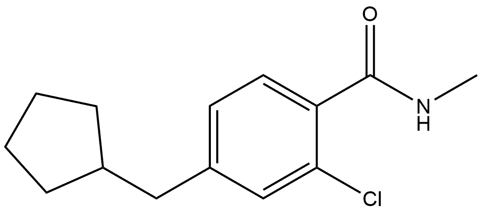 2-Chloro-4-(cyclopentylmethyl)-N-methylbenzamide Structure