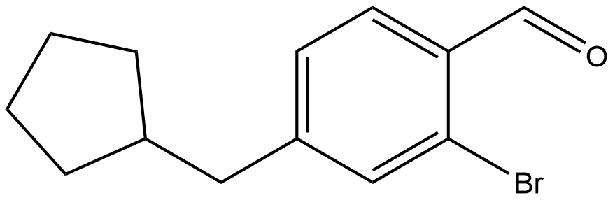 2-Bromo-4-(cyclopentylmethyl)benzaldehyde Structure