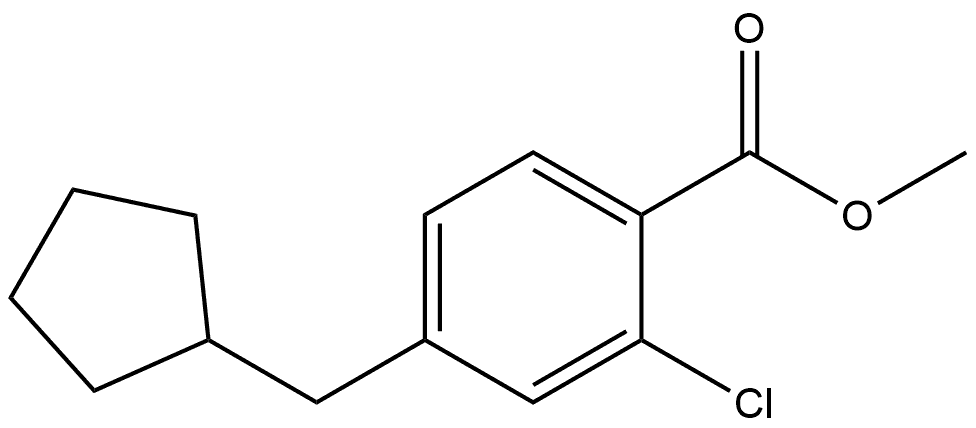 Methyl 2-chloro-4-(cyclopentylmethyl)benzoate Structure