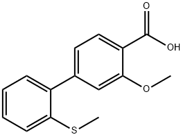 2-Methoxy-4-(2-methylthiophenyl)benzoic acid Structure