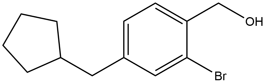 2-Bromo-4-(cyclopentylmethyl)benzenemethanol Structure