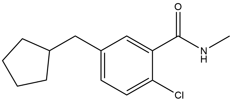 2-Chloro-5-(cyclopentylmethyl)-N-methylbenzamide Structure