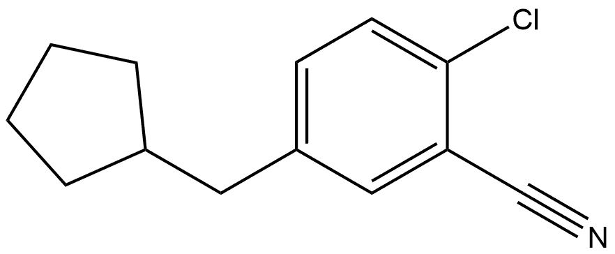 2-Chloro-5-(cyclopentylmethyl)benzonitrile Structure