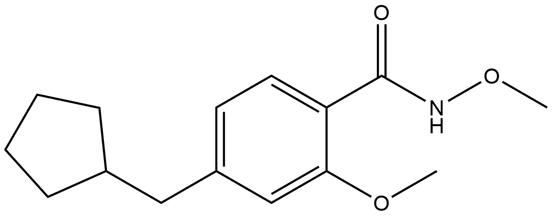 4-(Cyclopentylmethyl)-N,2-dimethoxybenzamide Structure