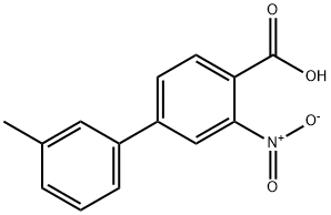 4-(3-Methylphenyl)-2-nitrobenzoic acid Structure