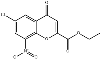 ethyl6-Chloro-8-nitro-4-oxo-4H-chromene-2-carboxylate Structure