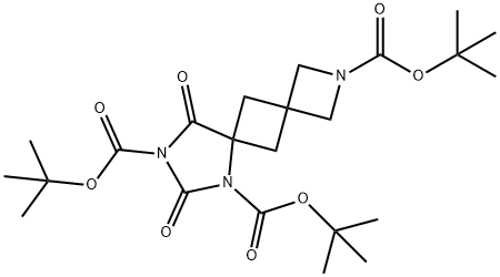 2,7,9-Triazadispiro[3.1.4.1]undecane-2,7,9-tricarboxylic acid, 8,10-dioxo-, 2,7,9-tris(1,1-dimethylethyl) ester Structure