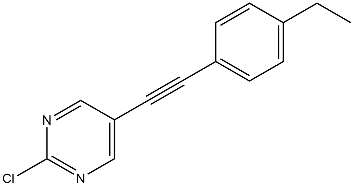 2-Chloro-5-[2-(4-ethylphenyl)ethynyl]pyrimidine Structure