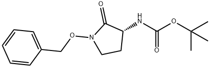 Carbamic acid, [(3R)-2-oxo-1-(phenylmethoxy)-3-pyrrolidinyl]-, 1,1-dimethylethyl ester (9CI) 구조식 이미지