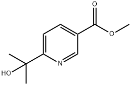 3-Pyridinecarboxylic acid, 6-(1-hydroxy-1-methylethyl)-, methyl ester 구조식 이미지