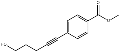 Benzoic acid, 4-(5-hydroxy-1-pentyn-1-yl)-, methyl ester Structure