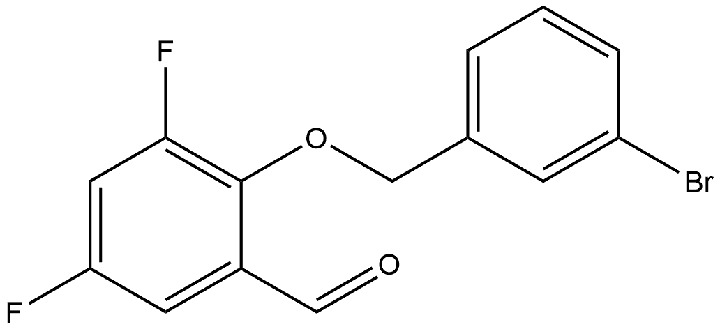 2-[(3-Bromophenyl)methoxy]-3,5-difluorobenzaldehyde Structure