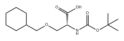 D-Serine, O-(cyclohexylmethyl)-N-[(1,1-dimethylethoxy)carbonyl]- Structure