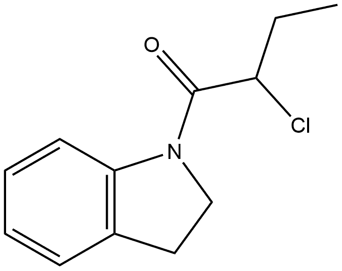 2-Chloro-1-(2,3-dihydro-1H-indol-1-yl)-1-butanone Structure