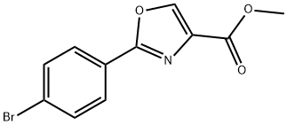 4-Oxazolecarboxylic acid, 2-(4-bromophenyl)-, methyl ester 구조식 이미지