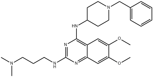 2,4-Quinazolinediamine, N2-[3-(dimethylamino)propyl]-6,7-dimethoxy-N4-[1-(phenylmethyl)-4-piperidinyl]- Structure