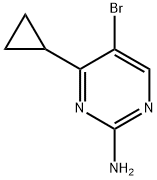 2-Pyrimidinamine, 5-bromo-4-cyclopropyl- 구조식 이미지