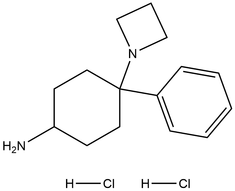 4-(azetidin-1-yl)-4-phenylcyclohexan-1-amine dihydrochloride Structure