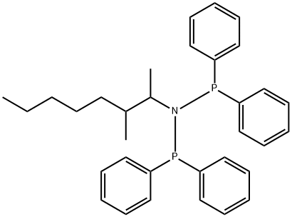 N-(1,2-Dimethylheptyl)-N-(diphenylphosphino)-P,P-diphenylphosphinous amide Structure