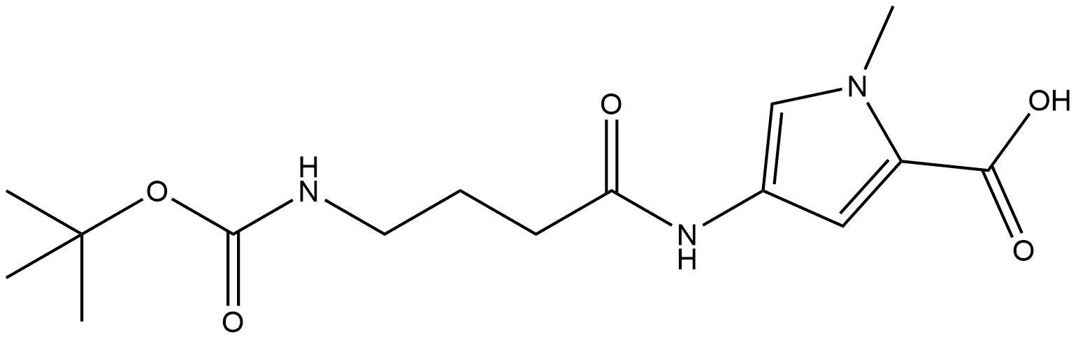 4-(4-{[(tert-butoxy)carbonyl]amino}butanamido)-1-methyl-1H-pyrrole-2-carboxylic acid Structure