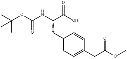 (S)-2-((Tert-Butoxycarbonyl)amino)-3-(4-(2-methoxy-2-oxoethyl)phenyl)propanoic acid Structure