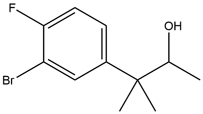 Benzeneethanol, 3-bromo-4-fluoro-α,β,β-trimethyl- Structure