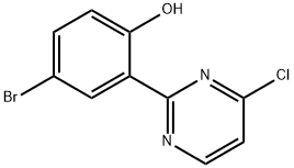 4-Bromo-2-(4-chloro-2-pyrimidinyl)phenol Structure