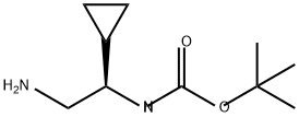 Carbamic acid, N-[(1R)-2-amino-1-cyclopropylethyl]-, 1,1-dimethylethyl ester 구조식 이미지